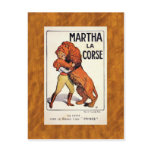 Vintage Martha La Corse Lion Tamer Postcard