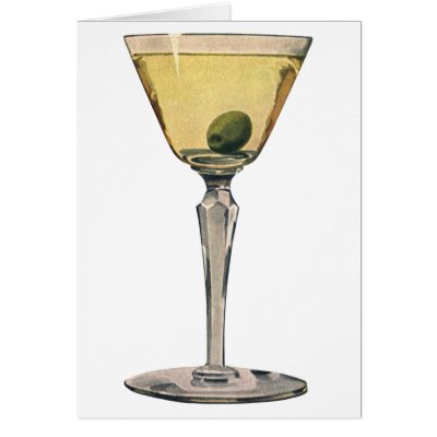 Vintage Martini Card by YesterdayCafe