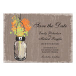Vintage Mason Jar and Wildflowers Save the Date Personalised Announcements