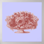 Vintage Mauve Flower Arrangement posters