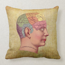 Vintage Medical Brain Anatomy Pillow