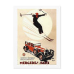 Vintage Mercedes Benz Ski Ad postcards