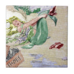 Vintage Mermaid Merchandise Ceramic Tile