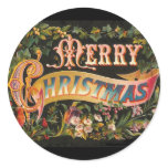 Vintage Merry Christmas Flower Design