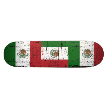 Vintage Mexico Flag Custom Skateboard