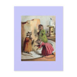 Vintage Mice in Clothes Customisable Art Postcard
