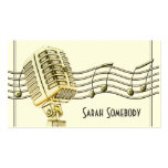 Vintage Microphone Design Business Card