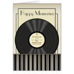 Vintage Microphone Vinyl Record Personalised Cards
