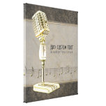 Vintage Microphone Wrapped Canvas Print