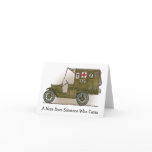 Vintage Military Ambulance Note Card
