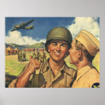 Vintage Military Personnel; Patriotic Posters
