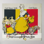 Vintage Milk Poster posters