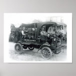 Vintage Millburn Electric Company Truck Poster
