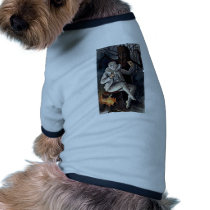 Vintage mime scary darl forest tree pet t shirt