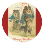 Vintage *Mini Collie* Merry Christmas! Stickers