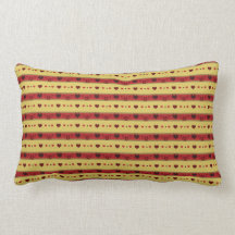 Vintage Mini Hearts MoJo Throw Pillow