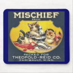 Vintage Mischief Brand Label mousepads