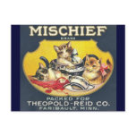 Vintage Mischief Brand Label postcards