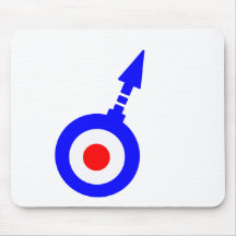 Vintage Mod target with Degree Arrow Mouse Pads