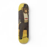 Vintage Monkey in Tuxedo Skateboard Deck