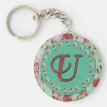 Vintage Monogram U Key Chain