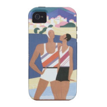 Vintage Monte Carlo Beach Case-Mate iPhone 4 Covers