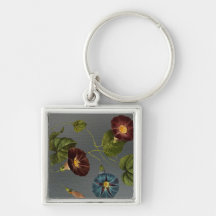 Vintage Morning Glory Keychain