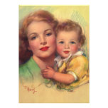 Vintage Mother and Child Portrait Invites