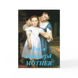 Vintage mother and daughter greeting card zazzle_card