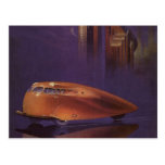 Vintage Motor Magazine Cover, Futuristic Car City Post Cards