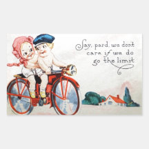 Vintage Motorcycle Kids Rectangular Sticker