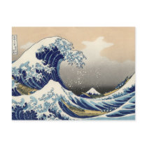 Vintage Mount Fuji and Wave Postcards