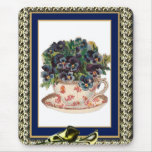 Vintage Mousepad Violet Floral 2