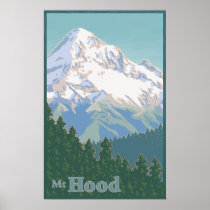 Vintage Mt. Hood Travel Poster