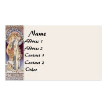 Vintage Mucha Lady Business Card