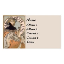 Vintage Mucha Latin Lady Business Card