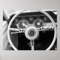 Vintage Muscle Car Dashboard Print