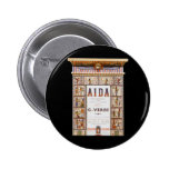 Vintage Music, Egyptian Aida Opera by Verdi Pinback Button