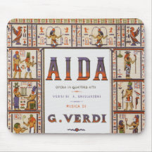 Vintage Music, Egyptian Aida Opera by Verdi Mousepad