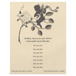 Vintage musical angel silhouette wedding menu personalized flyer