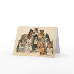 Vintage Musical Cats Dogs Everyday Greeting Card