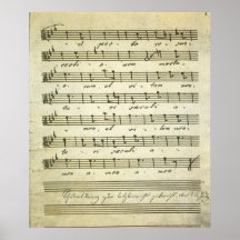 Vintage Musical Score 1810; Antique Sheet Music Poster