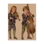 Vintage Musicians Playing Postcard