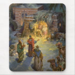Vintage Nativity Scene with Visiting Magi Mousepads
