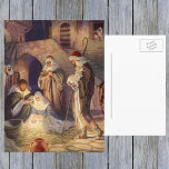 Vintage Nativity, Shepherds and Jesus, Milo Winter postcards