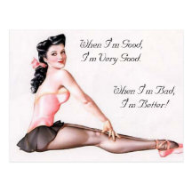 Vintage Naughty Ballerina Pin Up Girl Postcards