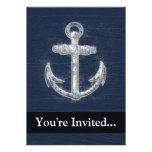 Vintage Nautical Anchor Custom Invitations