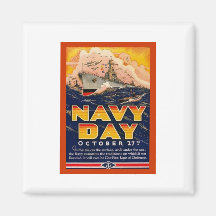 Vintage Navy Day Fridge Magnets