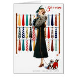 VINTAGE "NECKTIES" FASHION COVER ART GREETING CARDS