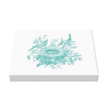 Vintage Nest Gallery Wrap Canvas